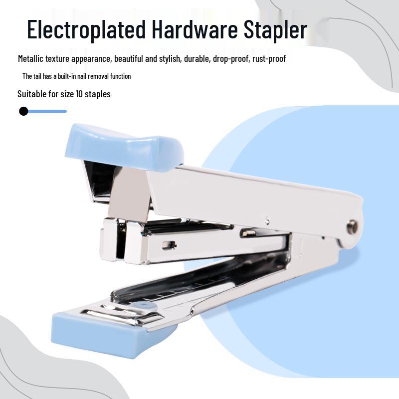 Compact Handheld Stapler No. 10 - Durable, Labor-Saving, Macaron Colors