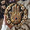 Винтажная Рука Фатимы Круглая Металлическая Настенная Картина Декор для Дома