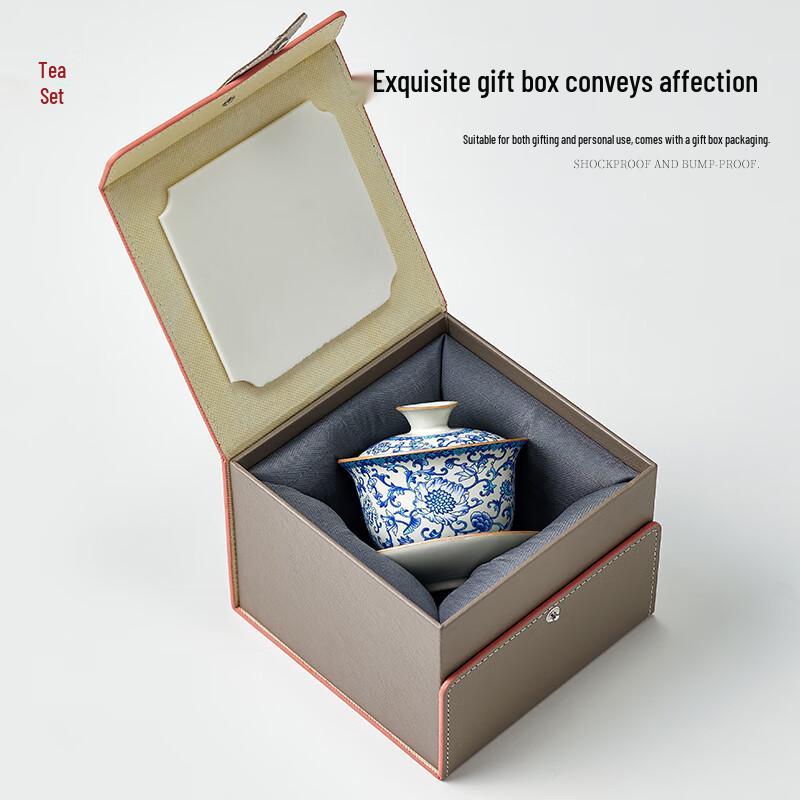 Чайный набор Gaiwan из Кильнской печи Саньцай Мингуан