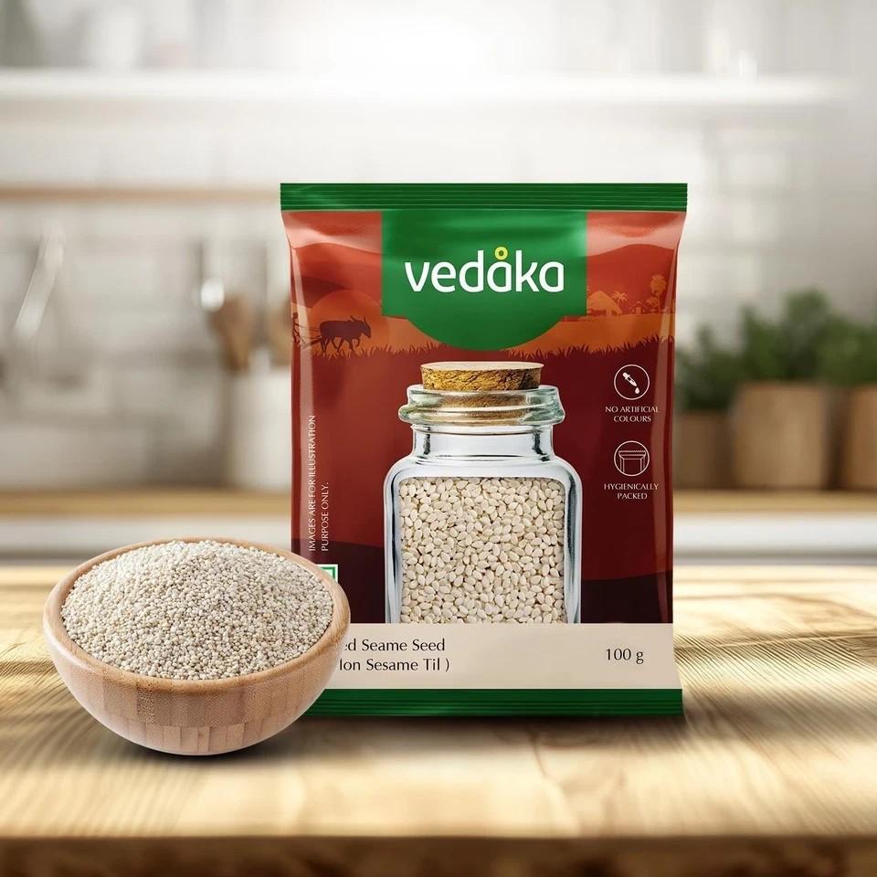 Amazon Brand Vedaka Hulled Seame Seed 100 G Nylon Sesame Til