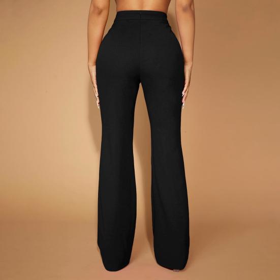 Женские брюки от костюма с высокой посадкой, однотонные, с застежкой-молнией, классические брюки для платья, для бизнеса, для работы, для поездок, для школы