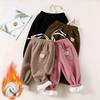 Thickened Fleece-Lined Corduroy Pants for Kids - Warm Winter Pants for Boys and Girls
