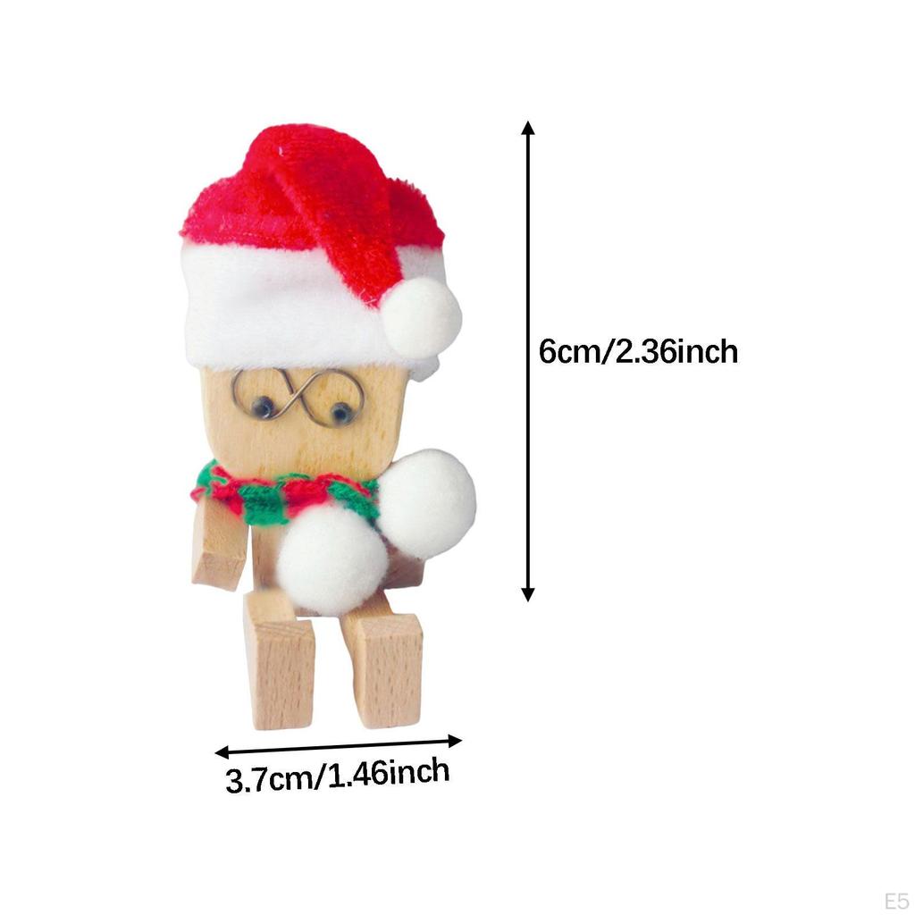 Shaking Feet Wooden Doll Ornament Auto Accessories for Home Decor