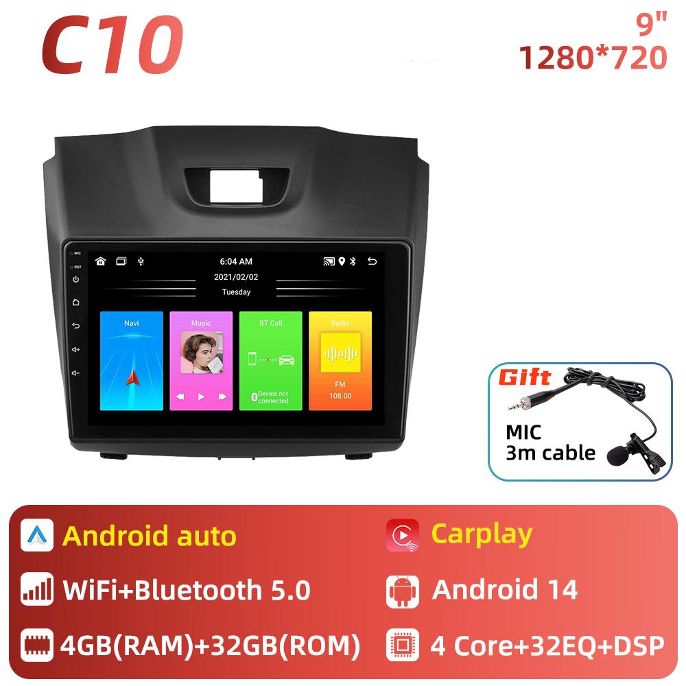 Car Multimedia For Chevrolet S10 Isuzu DMAX D-Max 2014 - 2018 Android Car Radio Player Carplay Auto GPS Navigation Stereo 2 Din jr2