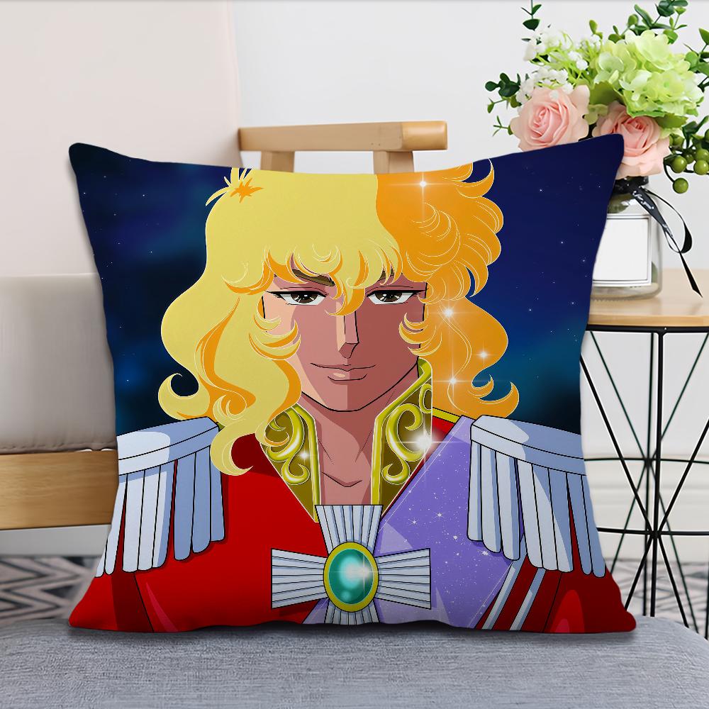 Manga Anime L-Lady O-Oscar Soft Pillow Case For Sofa Living Room Home Office Decor Protective Covers The R-Rose Of V-Versailles