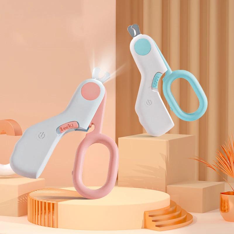 Светодиодный светильник, машинка для стрижки когтей для кошек и собак, профессиональный триммер для когтей домашних животных с предохранительным замком, набор инструментов для ухода за щенками, котятами, животными