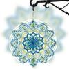 Mandala Flower Wind Spinner Metal Garden Decor Hanging Ornament for Indoor Outdoor All Season Use Decorative Wind Chime for Patio Yard