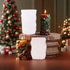 3Pcs Christmas Candle Silicone Mold for Epoxy Resin Plaster Concrete Reusable Xmas Theme Cylinder Mold for DIY Candle Holders Storage Containers