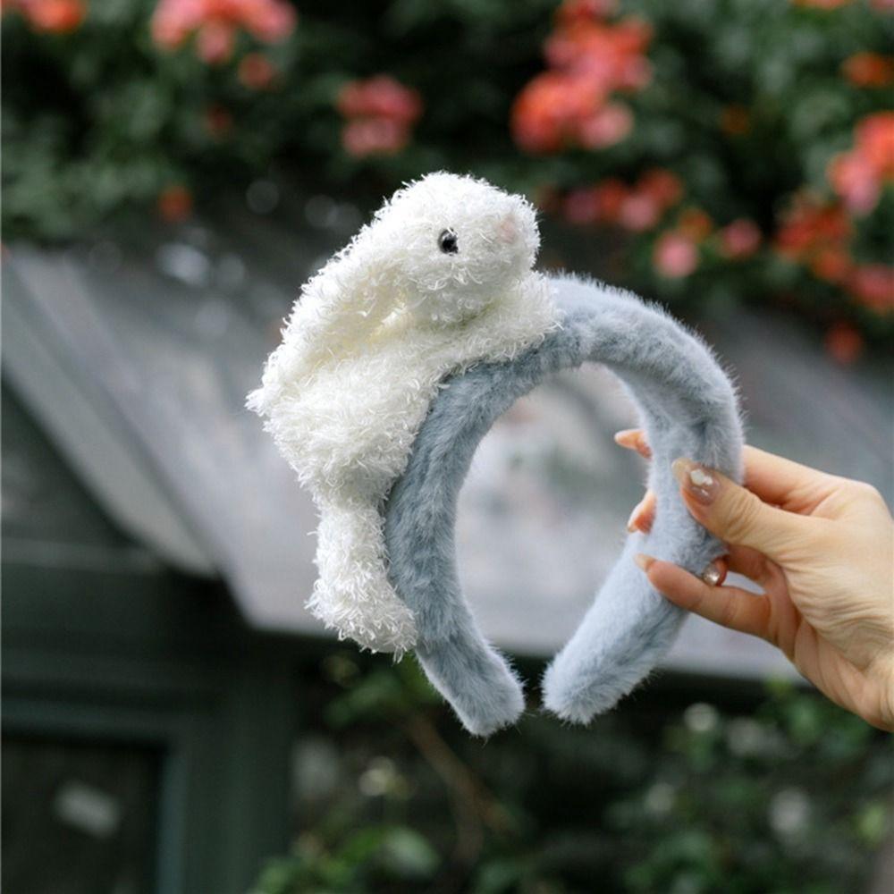 Artifact Cloth Width Hair Hoop Cartoon Plush Headband Wash Face Hair Band Women Hair Accessories