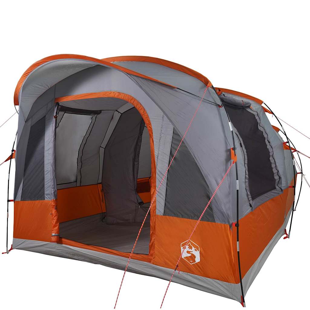Tunnel Tent for 3 Persons Gray and Orange Waterproof