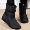 Women Boots Snow Fur Boots For Women Waterproof Shoes For Women Zipper Platform Boots Casual Flat Botas Mujer Winter Shoes