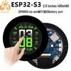 ESP32-S3 Dev Board with 2.8" Round LCD Touchscreen, Sensor, SD, and MP3 Audio