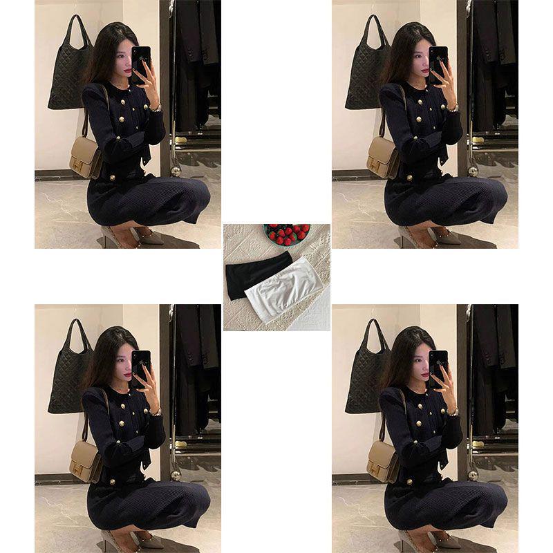 2025 Autumn/Winter Women's Chic Black Dress Set