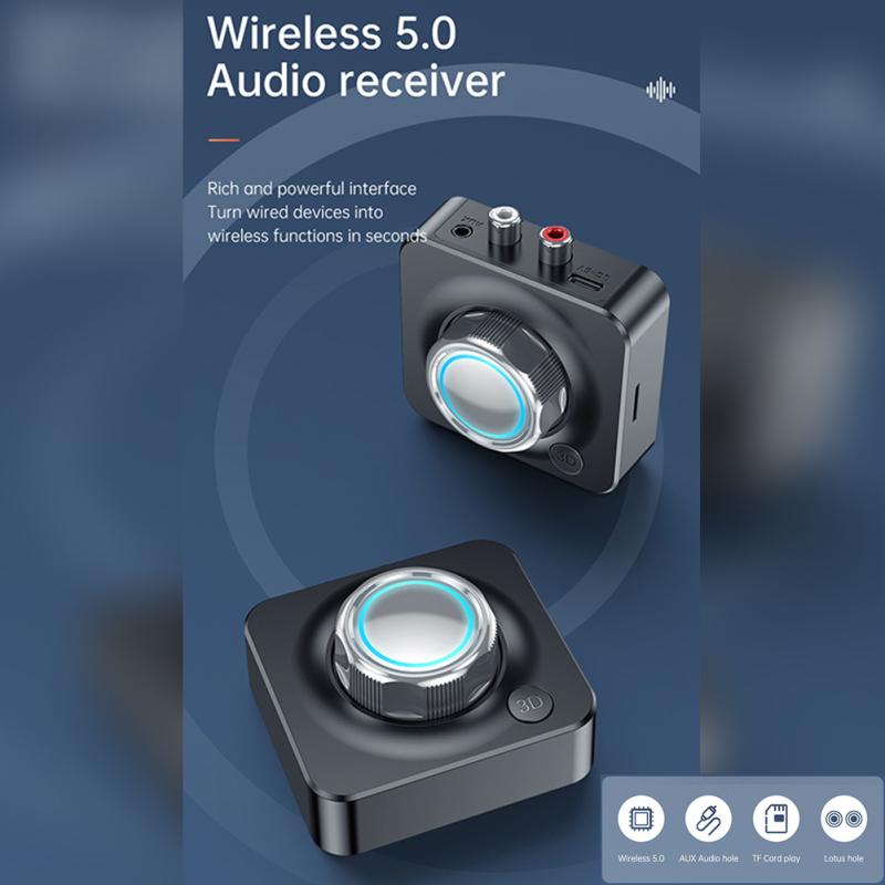 V5.0 Аудио Адаптер 3D Стерео Музыка Беспроводной Адаптер TF Карта MP3 Плеер
