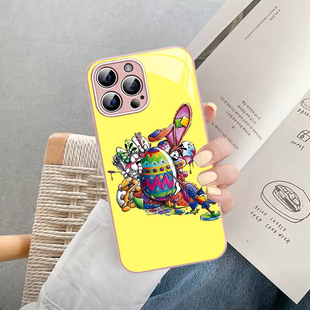 Cartoon D-Diddl For IPhone 14 13 12 Mini 11 Pro XS Max X XR 14 Plus Tempered Glass Cover