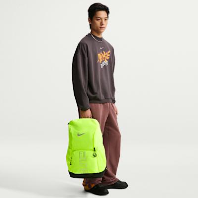 Unisex Backpack Nike Varsity Elite Fabric Backpack Backpacks Unisex Fluorescent Yellow & Black