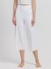 Брюки Loopa Wide Crop Gaucho размера M, Брюки для йоги/бега, Укороченные, Длиной 3/4, Лестные, Белые,