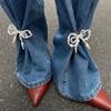 Tassel Trouser Leg Decorative Brooch Heart Fixed Clothes Pin Jean Fit Tighten Buckle Loose Jeans