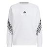 Word Long Sleeve QF125 White T-Shirt Men's (KA1283)