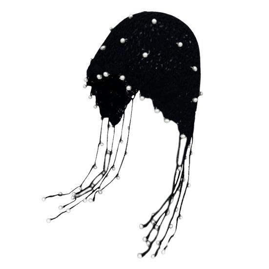 Женская вязаная крючком шапка, однотонная вязаная шапка в этническом стиле с кисточками, на шнуровке, ручная работа