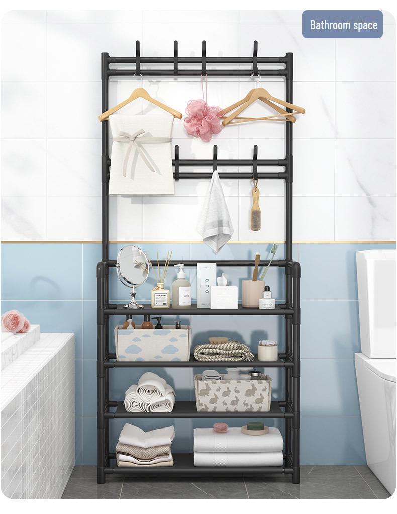 Компактная многоуровневая полка для обуви и головных уборов для установки в дверном проеме — экономичное решение для хранения