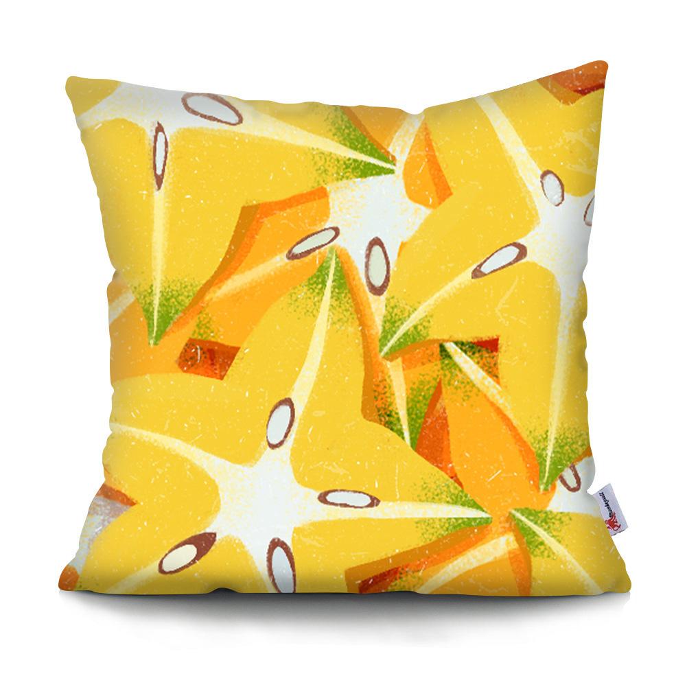 Plant and Fruit Printed Pattern Cushion Cover for Home Living Room Sofa Bedroom Decoration Waist Cushion Pillowcase