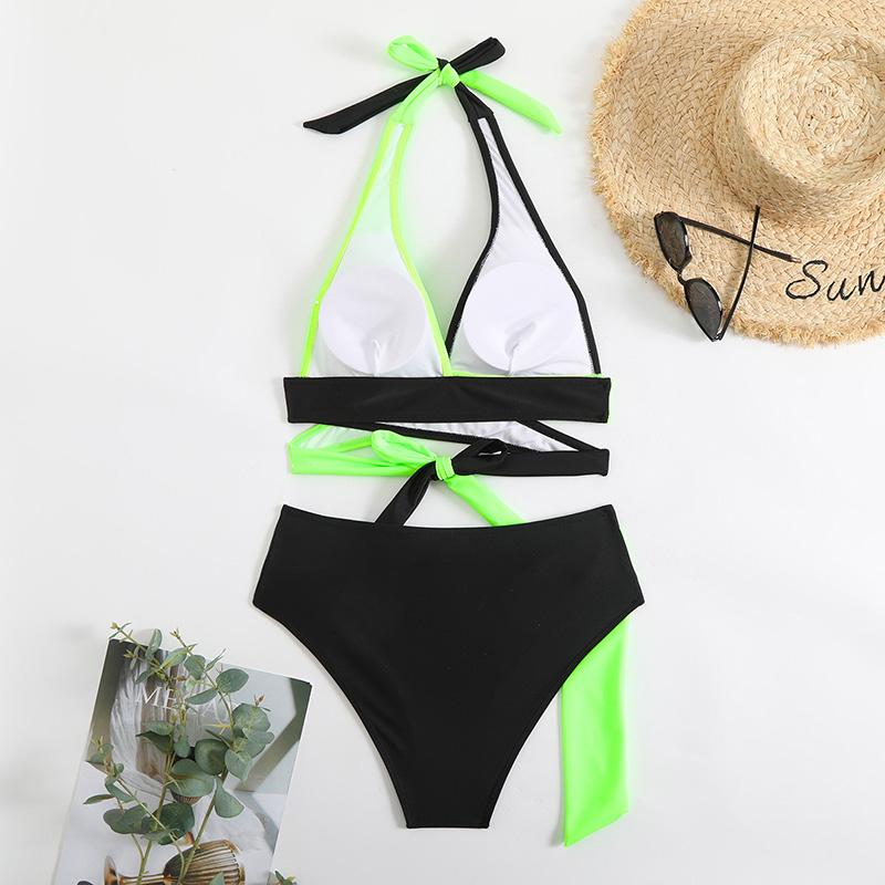 Новый женский сексуальный кросс-повседневный купальник в курортном стиле с регулируемым ремешком, модный женский печатный купальник-бикини