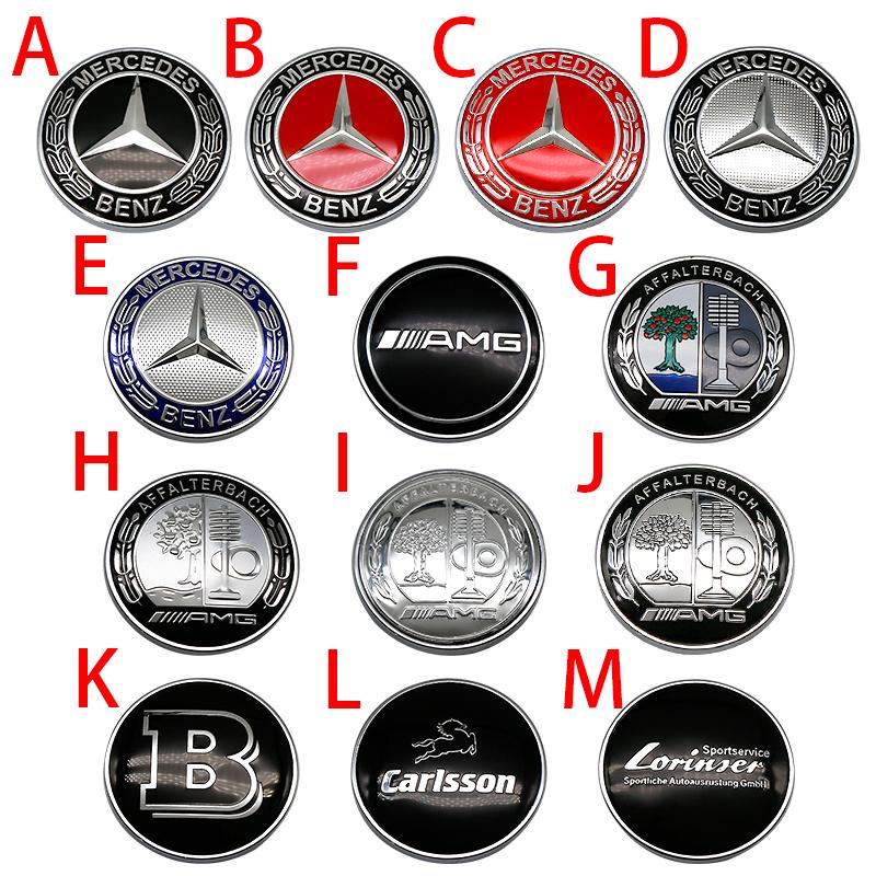 AAVX1 1pc 57mm ABS Car Front Hood Logo Emblem for Mercedes Benz AMG W204 W205 W212 W213 W177 W246 GLA GLC CLA Bonnet Badge Accessory