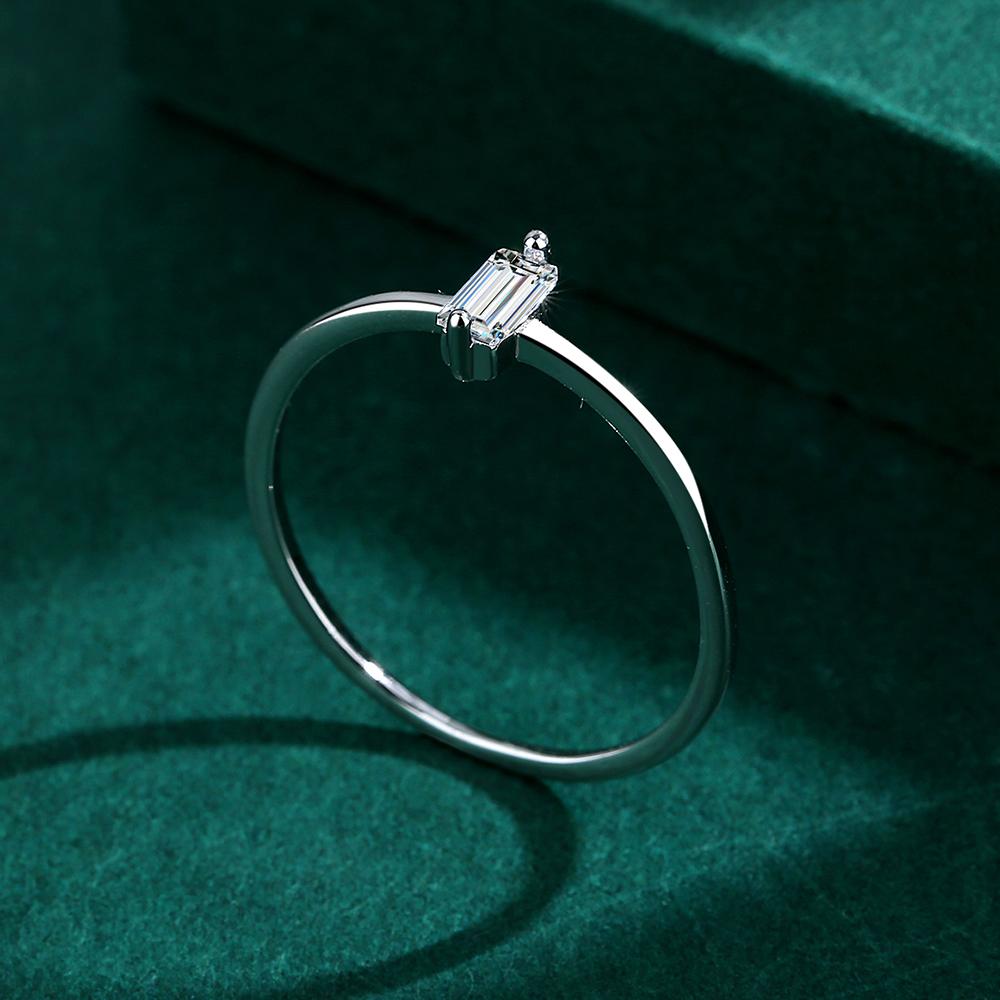 Классические кольца из стерлингового серебра 925 пробы для женщин, простые блестящие цирконовые кольца, ювелирные изделия для свадебной вечеринки, подарки на день рождения, помолвочное и репортерское AVE