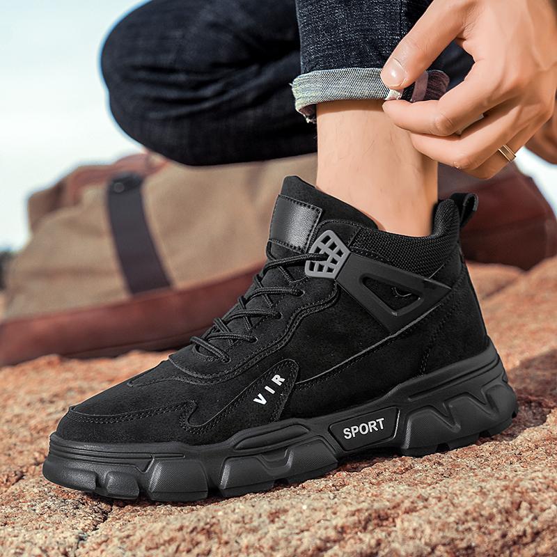 Fashion High Quality Trendy Casual Sneaker Men's Boots Autumn Thick Soled Hiking Workwear Outdoor Anti Slip Leisure Motorcycle Boots