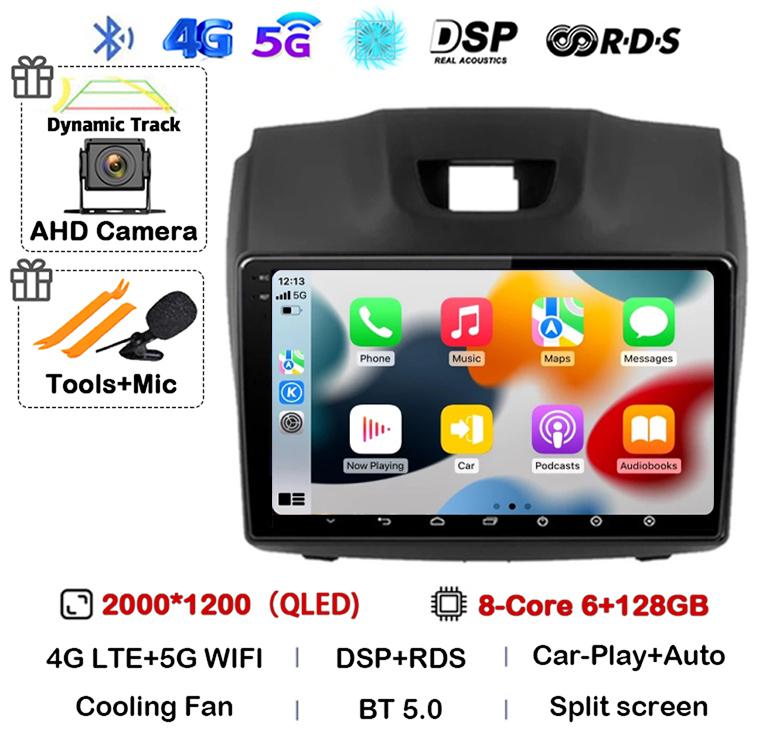 Android 14 Автомагнитола Carplay Auto для Chevrolet Holden S10 TRAILBLAZER COLORADO ISUZU DMAX GPS Мультимедийный Стерео Видеоплеер 4G