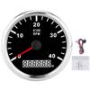 85mm Pointed Boat Tachometer LCD Digital 4000RPM with Red Backlight IP67 Waterproof 12V 24VBlack Dial Silver Cover