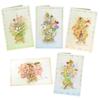 Moin Moin Message Cards Paper Inserts Envelopes 5 Large Value Thank Large Impactful Dried 3D Gold Foil Stamping Gerberas + + (50 Cards, Types) Pack,