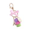 Colorful Cute Macaroon Eiffel Tower Keychain Keyring Bag Pendant Car Charm Decoration(Rose Red)