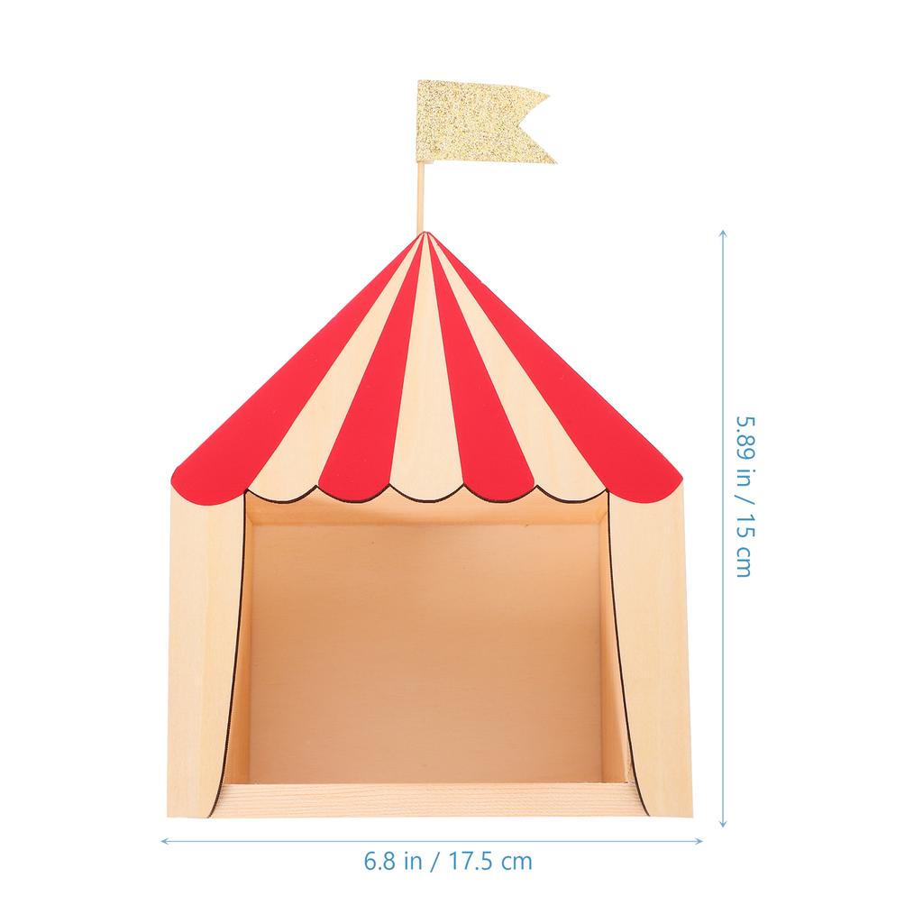 Stylish Decoration Theater Cabin Tabletop Wooden Decorative Ornament Child Storage Shelves