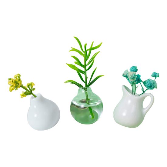 3 шт. 3D ваза для цветов магнит на холодильник домашний офис кухонный шкафчик холодильник мини керамическая ваза магнитное украшение орнамент