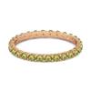 Peridot Full Eternity Ring - Sterling Silver Rose Gold Vermeil