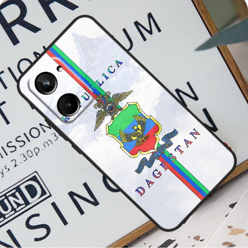 Флаг Дагестана, герб для Realme C55 C53 C67 GT Neo 5 6 9 10 11 12 Pro Plus C11 C25 C21Y C30 C31 C33 C35 C51, чехол