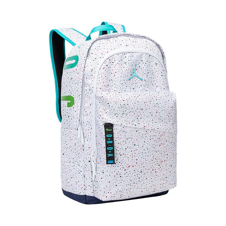 Jordan Starry Sky 26L Large Capacity Splash Print Trendy Polyester Backpack Unisex backpack Aurora-Blue JD2533215GS-003