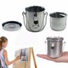 Stainless Steel Artist Brush Cleaner Paint Brush Wash Bucket for Painter