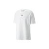 Solid Color Logo Fashion Sports Casual Breathable Comfortable Round Neck Short Sleeve T-Shirt Men Tops White 533100-02