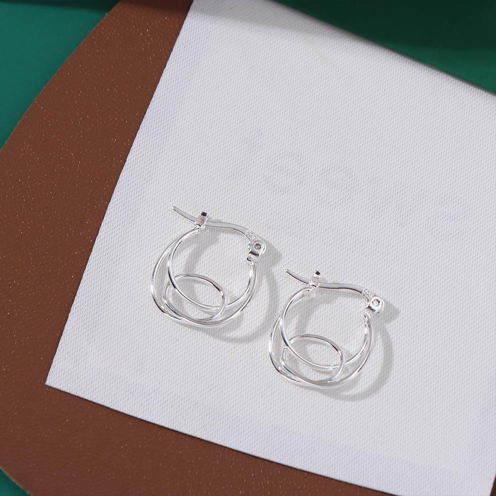 Minimalist Hoop Earrings Double Layer Personality Earrings Elegant Irregular Earrings Party