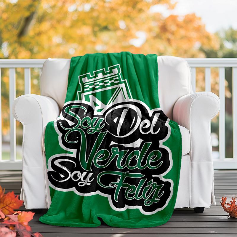 Atletico Nacional Flannel Blanket Soft All-Season Throw, Design for Camping, Car Travel, Hiking Sofa, Bed, Office Perfect Gift for Parties