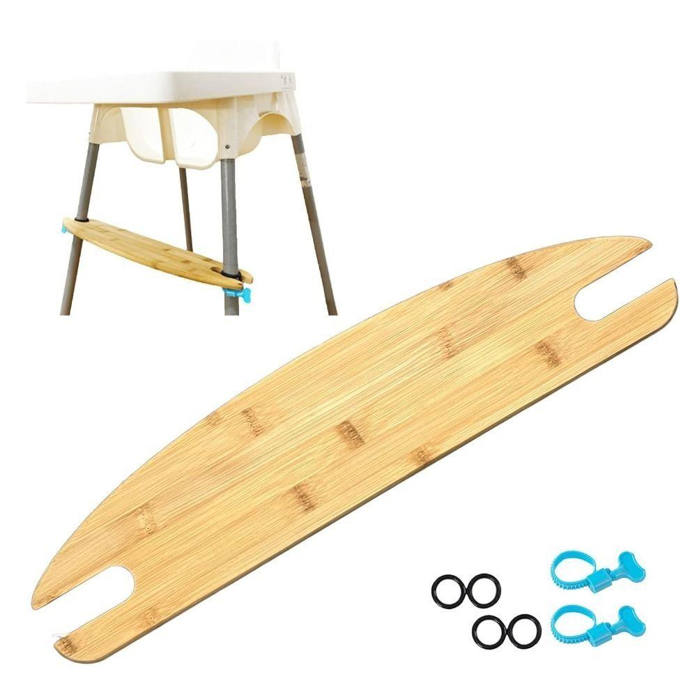 Natural Bamboo Wooden High Chair Footrest Universal Toddler Chair Footrest Child Doing Homework