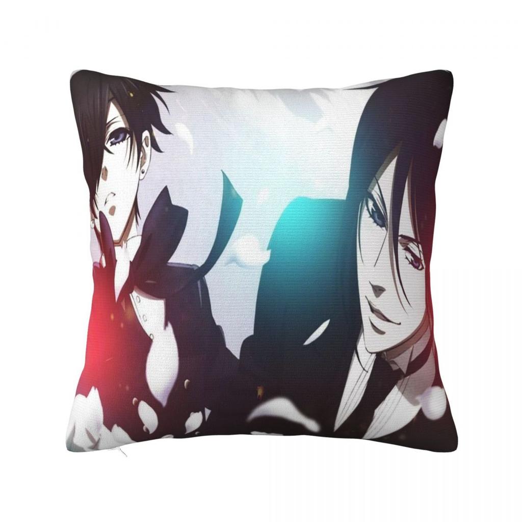 Adventure Anime Black Butler Square Pillowcase Cushion Cover Pillow Case Throw Pillow Cover for Home Bedroom Car