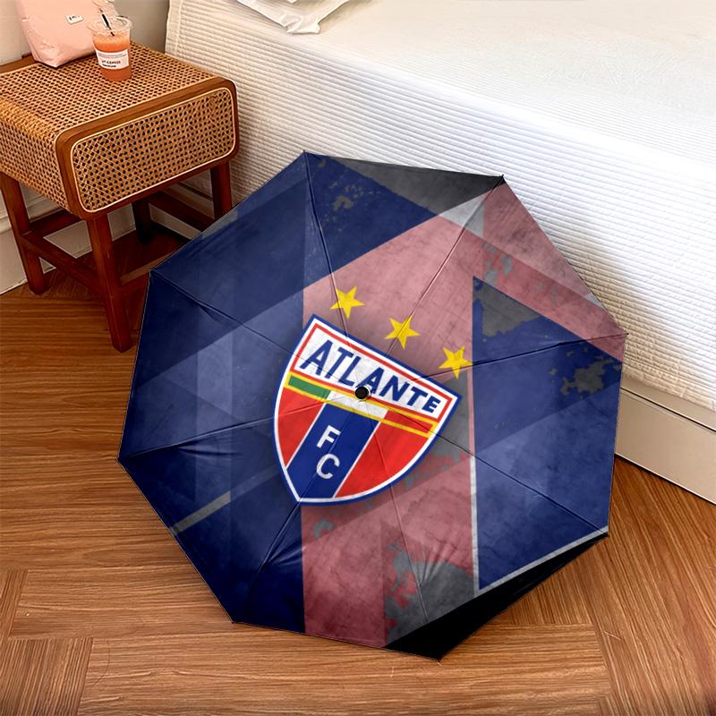 Зонт-автомат с узором Atlante FC, портативный и складной дизайн, 8 спиц, рождественский или день рождения подарок.