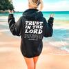 Trust In The Lord Женская Amazon Осень и зима Новая свободная фактурная толстовка с капюшоном и карманом Y2K Толстовка