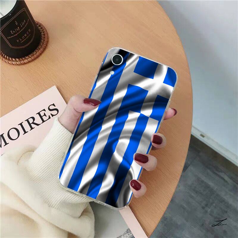 Чехол для телефона с греческим национальным флагом Греции для iPhone 13 11 12 pro XS MAX 8 7 6 6S Plus X 5S SE 2020 XR