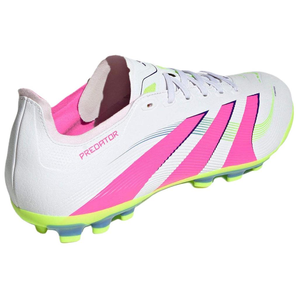 Adidas Predator League Fashion Comfortable Artificial Turf Non-Slip Durable Soccer Shoes Unisex Soccer Shoes White Pink ID3836
