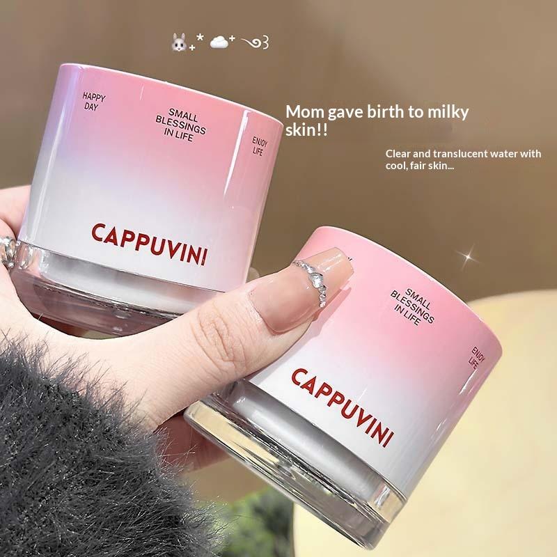 Увлажняющий, сияющий и чистый натуральный крем Cappuvini с кремовой базой для кожи создает освежающий и гладкий макияж